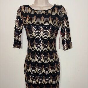 NEW with Tag Crystal Doll Fashion Sequin Body Corn Dress Size S